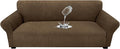 Waterproof Couch Cover, Leakproof Furniture Protector for Kids and Pets - Stretch Non-Slip Sofa Slipcover with Elastic Bottom that Stays in Place - Washable (Sofa, Chocolate) by Unknown