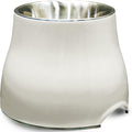Dogit Elevated Dog Bowl for Large Dogs, White | Stainless Steel Dog Food and Water Bowl by Dogit