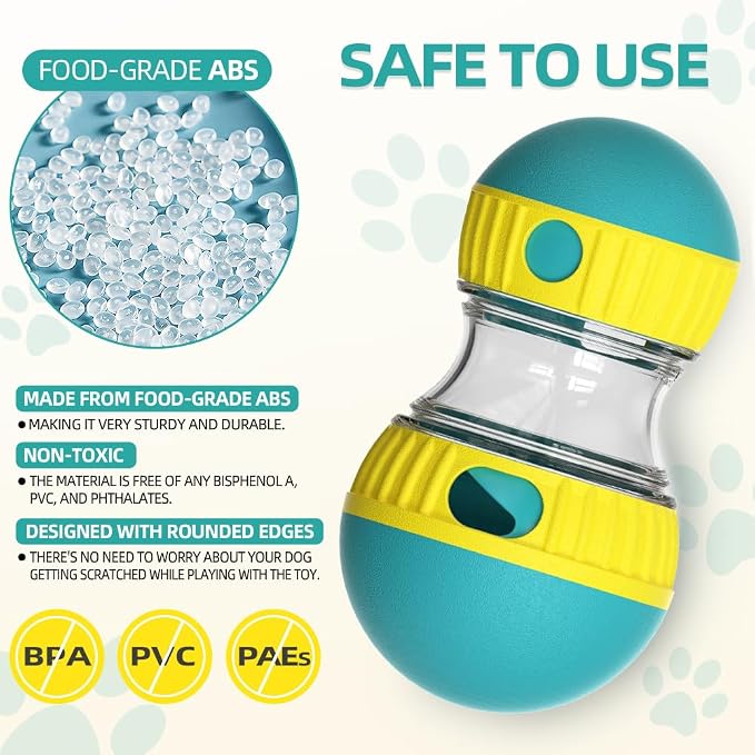 Mankoda Interactive Dog Puzzle Toy, Rolling Treat Dispenser Slow Feeder | Adjustable Kibble Outlet, Mental Stimulation, Reduces Fast Eating, Indoor Dog Enrichment Toy, BPA-Free, GRS Certified, Green - Image 5