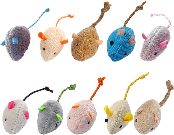 Catnip Toy, Cats Mouse Plush Cat Toys, Cat Mice & Animals Toys for Indoor Cats and Kittens, Cat Chew Toy for Exercise for Pet Cat Kitten Kitty (6 Packs) - Image 2