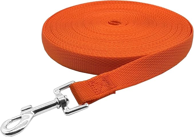 Nylon Training Dog Leash for Small Medium Large Dogs, 15ft 20ft 30ft 50ft 100ft Long Leash Dog/Puppy Lead for Obedience Recall Training, Camping - Image 3