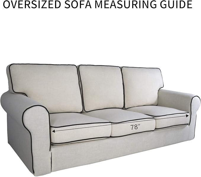 PureFit Stretch Oversized Couch Covers Fleece Sofa Slipcovers Wine | 1-Piece Sofa Cover Washable Soft Couch Protector, Couch Slipcover with Non Skid Foam and Elastic Bottom for Kids, Dogs - Image 6