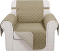 Reversible Recliner Chair Covers, 23" Chair, Camel/Beige | Chair Covers for Living Room with Elastic Straps, Water Repellent, Chair Protectors Covers for Dogs by LuxshareHome