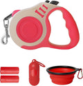 Retractable Dog Leash Automatic Telescopic Tractor Dog Tape | Pet Tape 10/16 FT Durable and Convenient, with Folding Bowl, Dispenser, Rubbish Bags, Suitable for Small and Medium Dogs by LIEVUIKEN