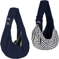 CUBY Dog and Cat Sling Carrier - Hands Free Reversible Pet Papoose Bag - Soft Pouch and Tote Design - Suitable for Puppy, Small Dogs Cats Outdoor by CUBY