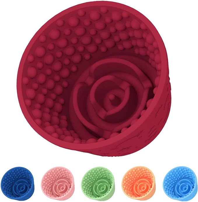 Dog Lick Bowl, Non-Slip Freeze Slow Feeder Small Medium, 1.6 Cup | Anxiety Relief & Distraction, Enrichment, Puzzle Feeder, BPA-Free Silicone, Dishwasher & Microwave Safe, for Dogs by ZOURYNUA