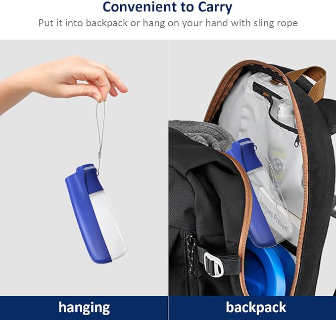 WePet Foldable Portable Dog Water Bottle Puppy Water Dispenser with Drinking Feeder, 19 OZ, High-Temperature Resistant Leak Proof for Pets Outdoor Walking, Hiking, Travel, Food Grade Plastic BPA Free - Image 6