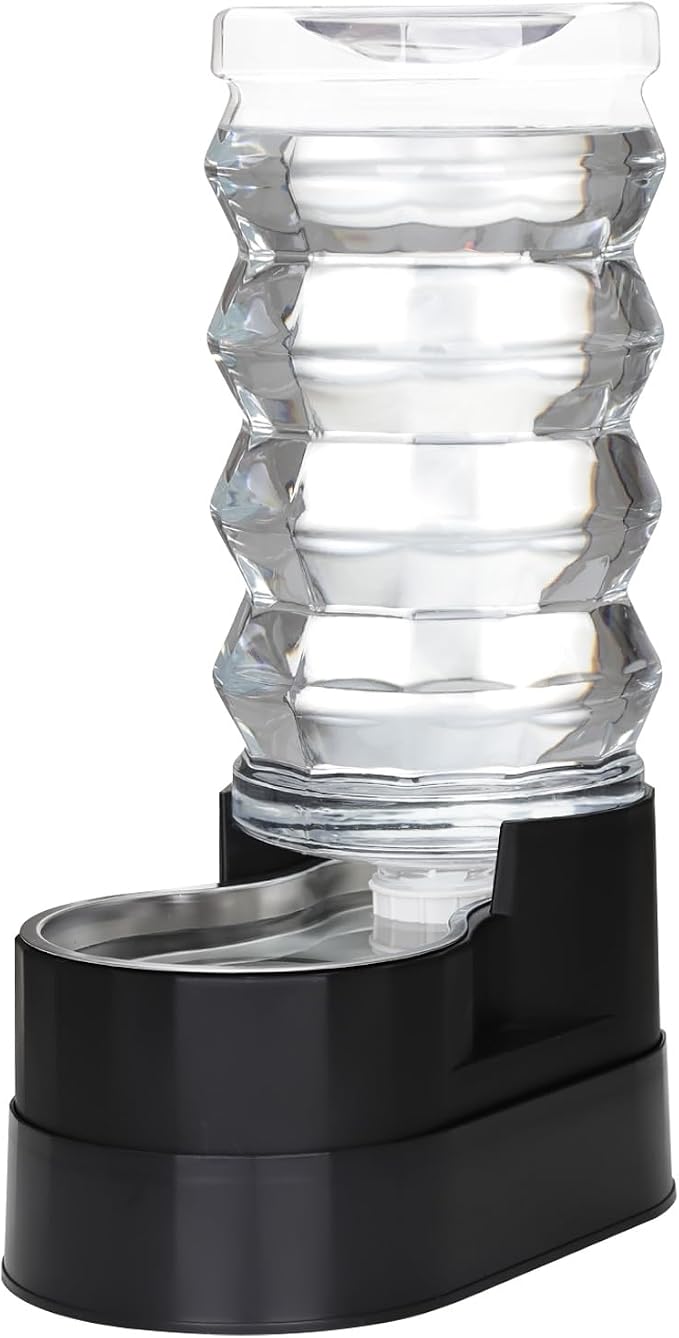 RIZZARI 9L Elevated Dog Waterer: Large Capacity Hydration | Raised Drinking Height/No Filter Maintenance/No Power Needed /Gravity Refill/Stainless Steel Bowl /Indoor/Garage by RIZZARI