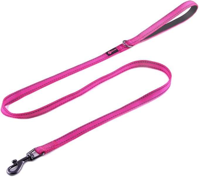 Max & Neo Small Dog reflective Nylon Dog Leash - Donate a Leash to Rescue with Every Sale 6x5/8 inch Pink - Image 2
