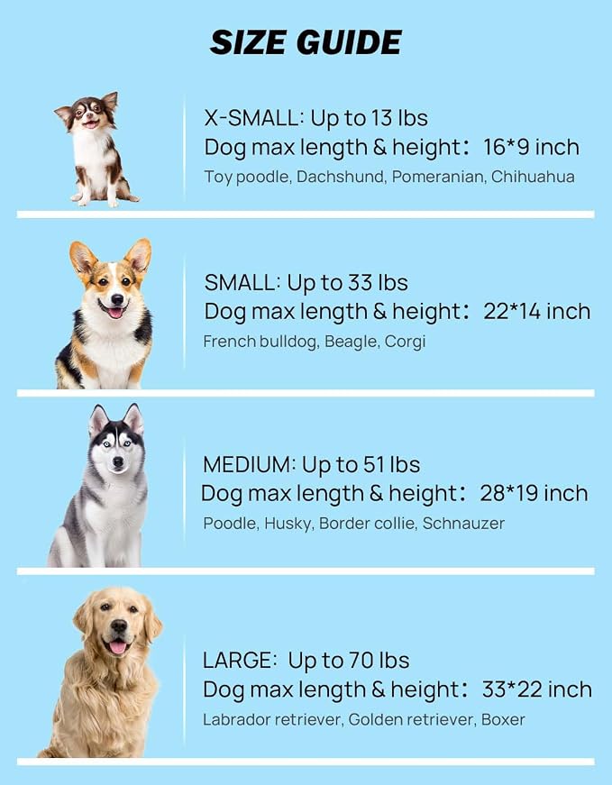 JOYTUTUS Collapsible Dog Crate, 32 Inch Portable Pet Crate for Car, Travel Dog Kennel Foldable Dog Crate for Large Dog 50lbs, Soft Cat Carrier Fit for Indoor & Outdoor/Trunk (Blue) - Image 6