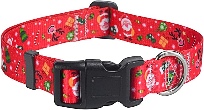 Mihqy Christmas Dog Collar, for Small Dogs, Christmas,S | Neck Fit 9.8"-15.7", Multiple Patterns，4 Sizes for Small Medium Large Dogs, Comfortable for Walks and Outdoor Hikes by Mihqy