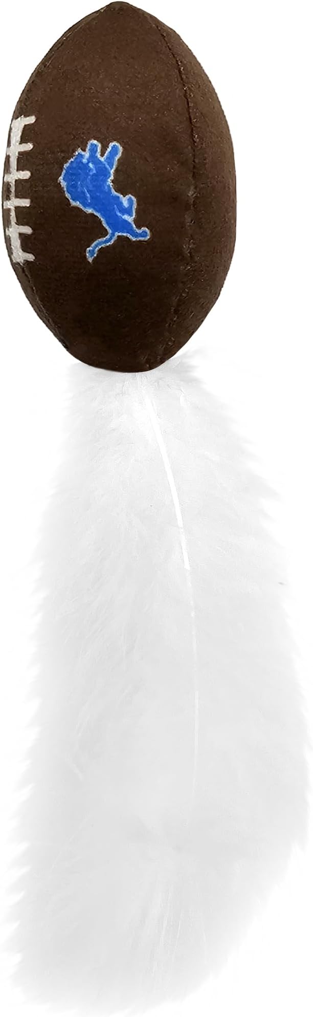 Best Plush CAT Toy - NFL Detroit Lions Complete Set of 3 piece Cat Toys Filled with Fresh Catnip. Includes: 1 Helmet Cat Toy, 1 Football Cat Toy with Feathers & 1 Beer Bottle. Beautiful Team Logos - Image 3