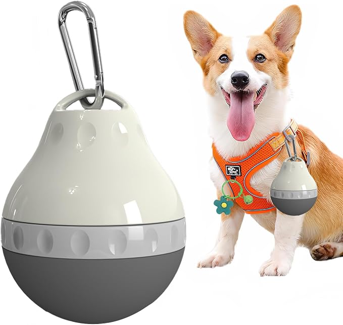 Dog Travel Water Bottle Detachable Bowl Leak Proof Portable ，Silicone Bottle Body，Collapsible and Suitable for Small Pets for Outdoor Walking, Hiking, Travel (Gray, 200ml) by Unknown