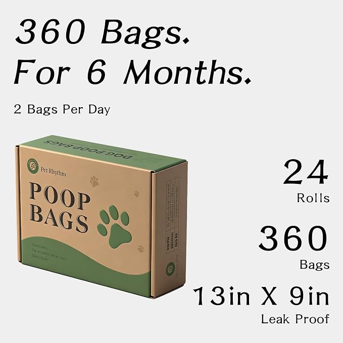 Dog Poop Bags Rolls with Dispenser 360 counts 13x9 in Black | Scented Poop Bags for Dogs Extra Large Guaranteed Leak Proof and Extra Thick, For poop bags for dogs Walking and Cat Litter - Image 9