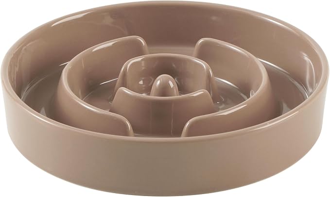 Havniva Dog Bowls Slow Feeder, Ceramic Slow Feeder Dog Bowls for Fast Eater | 3.2 Cups Dog Food Bowl Puzzle Feeder, Slow Feeding Bowls for Large Dogs, Non-Slip Base, Anti-Choking by Havniva