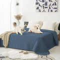 Tcksstex Waterproof and Non-Slip Dog Bed Cover and Pet Blanket Sofa Pet Bed Mat ，car Incontinence Mattress Protectors Furniture Couch Cover for Most Cats Dogs,Pets（82x102- Navy Blue） by TcksstexFauxFurDogBedCover