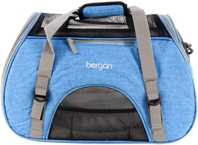 Coastal Pet Bergan Comfort Carrier - Breathable Travel Carrier for Dogs & Cats - Heather Bermuda, 16" x 8" x 11" by Bergan+by+Coastal+Pet