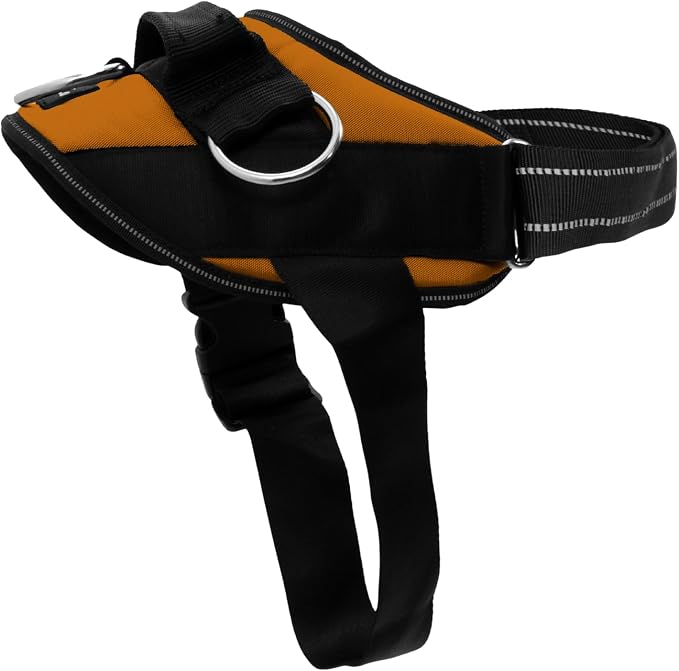 ShawnCo Essential Dog Harness, No-Pull Pet Vest (Sunset Orange,S) | 3 Leash Clips, Easy On, No-Choke, Reflective, Adjustable Fit, Padded Comfort, Control Handle, For Small, Medium & Large Dogs by SHAWNCO