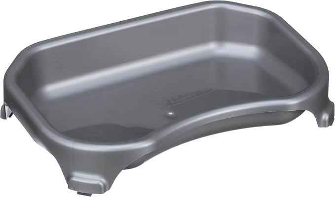 Neater Pet Brands Large Capacity Cat Bowls, Water Bowl for Cats, Reptiles, Chickens, Birds, & Small Animals, Cat Food Bowl (6 Cups), Indoor or Outdoor Water Trough & Feeder, Gunmetal Grey by NeaterPetBrands