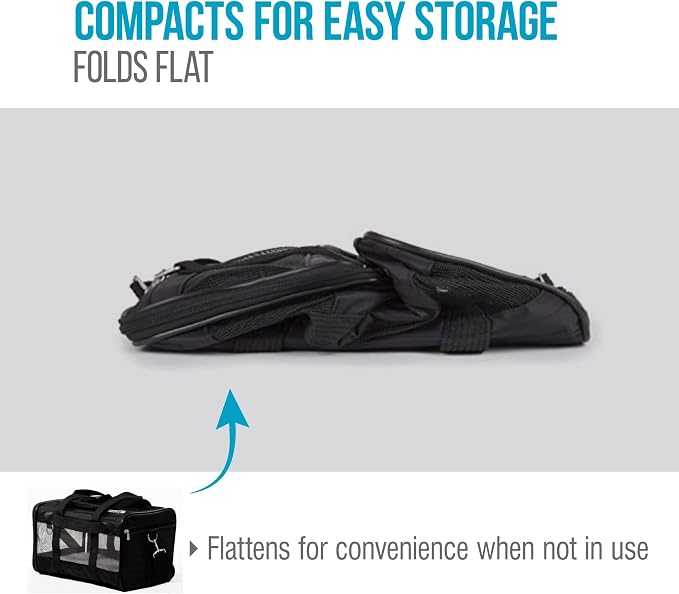 Sherpa Original Deluxe Travel Pet Carrier, Airline Approved - Black, Large - Image 4