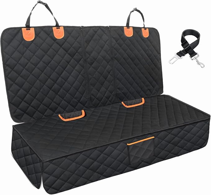 Dog Car Seat Cover for Back Seat Bench Cover, Compatible for Armrest 100% Waterproof & Nonslip Backseat Protector for Pet （Standard） by EasyHaWei