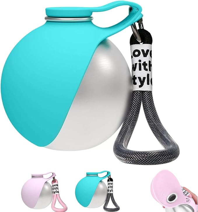 2-in-1 Portable Dog Water Bottle, Travel Hydration Dispenser Container Cup | or Small Dogs - Leak-Proof & Compact Dog Travel, Foldables Pet Water Bottle for Small Dog Walking by Unknown