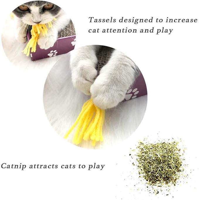 PEEKAB Cat Scratcher Cardboard Wide Scratching Board Reversible Corrugate Cat Scratch Pad with Box Catnip Included Large 3PCS - Image 4
