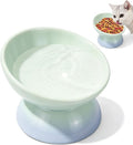 Elevated Cat Food Bowl 5 Oz Ceramic Raised Tilted Water Dishes, 15° Tilt Anti Vomiting, Protect Pets' Spines Bowls for Small Dog, Fat Faced Cat, Kitten by ISTOOLL