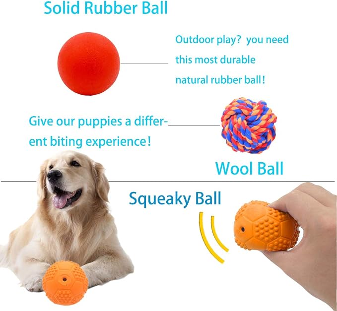 Volacopets 5 Different Functions Interactive Dog Toys, Puzzle Toys, Dog Balls for Medium Large Dogs, Dog Squeaky Balls, Food Treat Dispensing Toys - Image 6