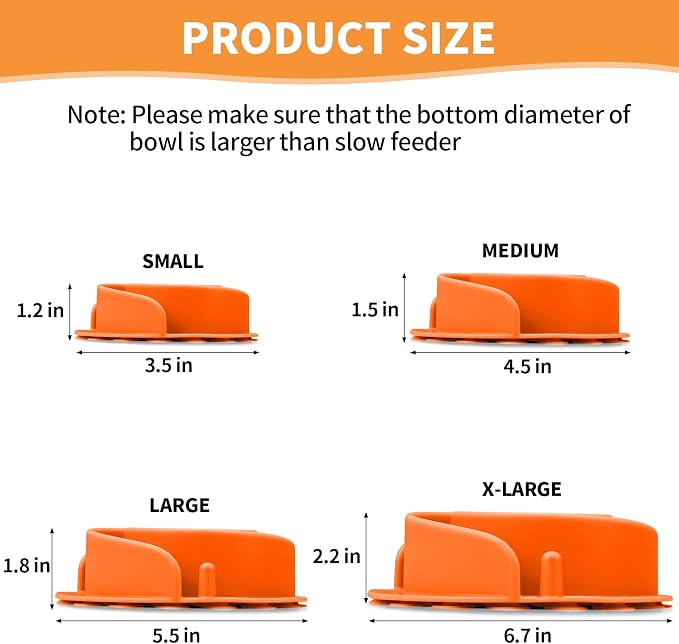 Slow Feeder Dog Bowls Insert, Animire Soft Silicone Slow Eating Dog Food Bowl for Small, Medium and Large Dogs, Compatible with Regular and Elevated Bowls - Image 4