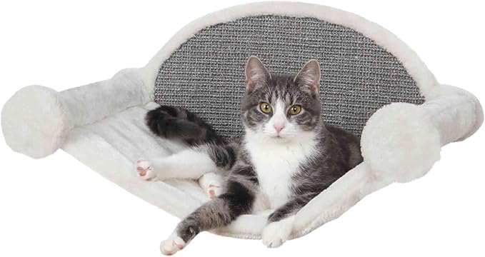 Trixie Wall Mounted Cat Lounge Set with Hammock & Condo – Climbing Shelves with Plush Condos & Sisal Steps – Wall-Mounted Cat Furniture for Scratching & Lounging – Gray, 18.75 x 11 x 11.25 in - Image 2
