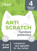 Anti Cat Scratch Furniture Protector 4 Sheets- Couch Covers for Cats- Cat Scratch Deterrent for Furniture- Couch Scratch Protector from Cats- Anti Scratch Furniture Protector by Miloona