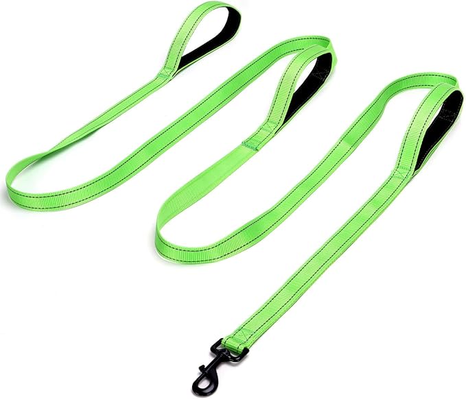3 Handle Dog Leash 10FT Triple Handle Reflective Large Medium Dog | Multi Handles Heavy Duty Training Lead with Padded Traffic Handles for Control and Safety by Mycicy