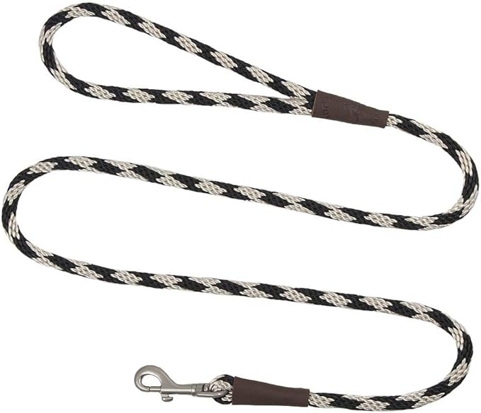 Mendota Pet Snap Leash - British-Style Braided Dog Lead, Made in The USA - Sandstone, 1/2 in x 4 ft - for Large Breeds by MendotaPet