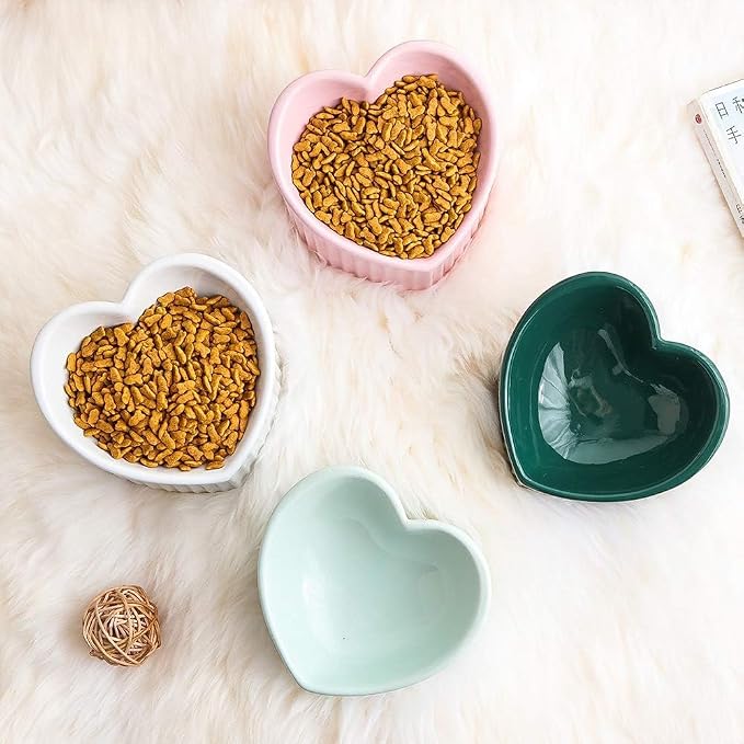 Dark Green Ceramic Raised Cat Bowls, Tilted Elevated Food or Water Bowls, Stress Free, Backflow Prevention, Dishwasher and Microwave Safe, Lead & Cadmium Free - Image 8