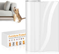 Anti Cat Scratch Furniture Protector (11.8" x 118") Single Sided | Thicken Vinyl Transparent Cat Anti Scratch Tape Flexible Couch Protector from Cat Claw Sticky Paws for Sofa, Door, Wall, Bed by QIANSHOUYAN