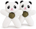 Cat Toys with Catnip Kitten Chew Bite Supplies Boredom Relief Fluffy Kitty Teeth Cleaning Chewing Cat Lovers Interactive Plush Gift (Panda&Panda) by Gavpepy