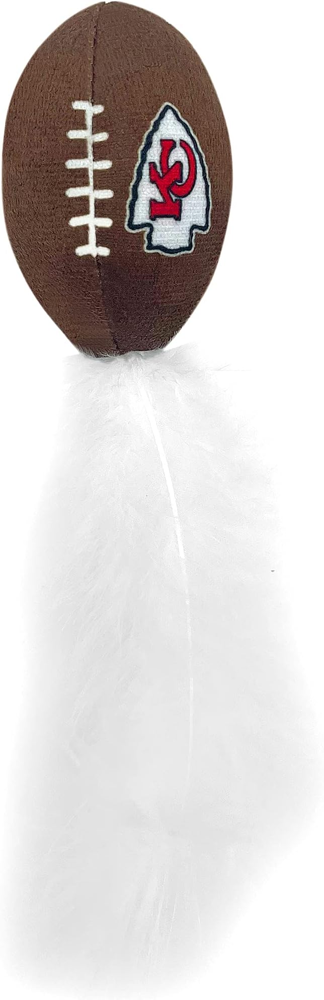 Best Plush CAT Toy - NFL Kansas City Chiefs Complete Set of 3 Piece Cat Toys Filled with Fresh Catnip. Incld: 1 Helmet Cat Toy, 1 Football Cat Toy with Feathers, & 1 Beer Bottle. Beautiful Team Logos - Image 3