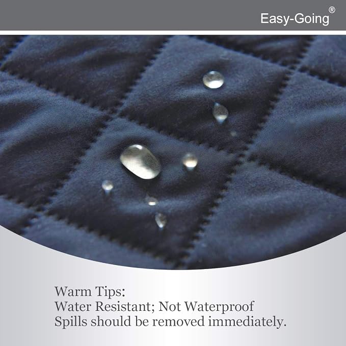 Easy-Going Reversible Couch Cover, Large Futon Sofa, Dark Blue/Light Blue | Machine Washable Slipcover For Dogs, Water Resistant Furniture Mat For Living Room, Non-Slip Sofa Cover, Pet Friendly - Image 4