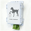 Dog Poop Bag Dispenser Wall Mounted Waterproof Outdoor Pet Waste Bags Dispenser Station Stake, Pole, Fence Mounted fits Home, Porch, Back Yard (white,only dispenser) by Onybte