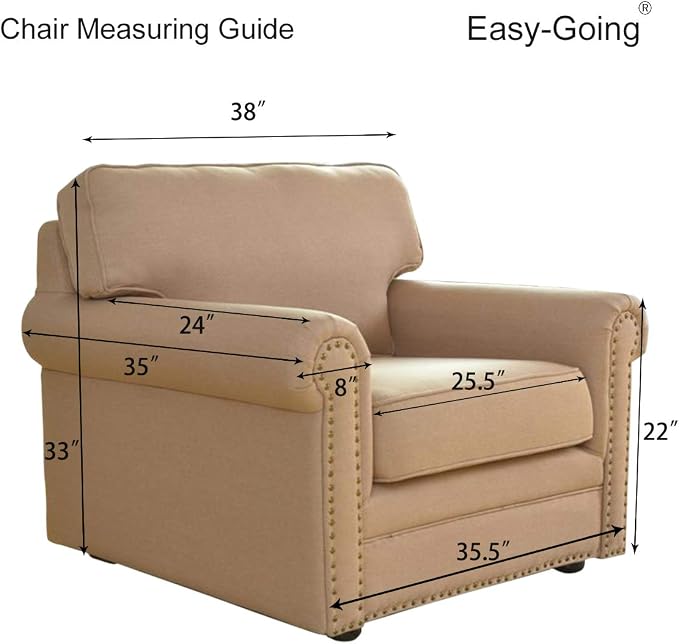 Easy-Going Reversible Couch Cover, Small Chair, Black/Beige | Machine Washable Slipcover For Dogs, Water Resistant Furniture Mat For Living Room, Non-Slip Sofa Cover, Pet Friendly - Image 7