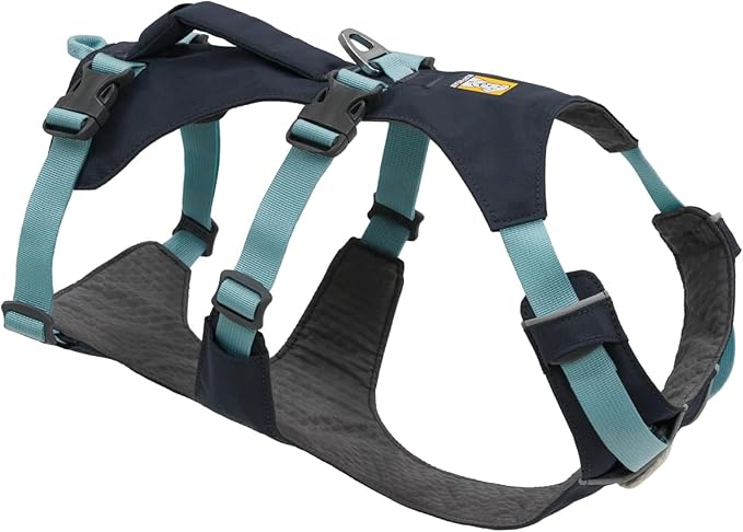Ruffwear, Flagline Dog Harness, Lightweight and Reflective, No Pull Dog Lift Harness for Hiking, Running and Everyday Use, Basalt Gray, Large/X-Large by RuffwearInc