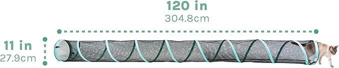 Kitty City Catio Outdoor 10' Cat Tunnel – 10‑Foot Cat‑Sized Play Tunnel, 11” Diameter, Modular Catio Connector for Cats & Small Pets - Image 5