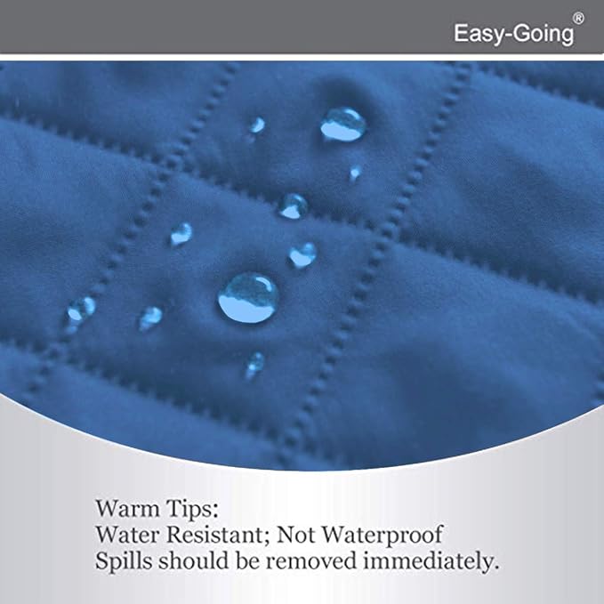 Easy-Going Reversible Couch Cover, Recliner 19 in, Blue/Ivory | Machine Washable Slipcover For Dogs, Water Resistant Furniture Mat For Living Room, Non-Slip Sofa Cover, Pet Friendly - Image 4