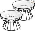 Cat Bowls, Elevated Cat Bowl, Raised Ceramic Dish with Metal Stand, Pet Water or Food Feeding Station for Indoor Cats, Kitten, Puppies and Small Dogs, Dishwasher Safe (Raised Cat Bowl(2 pack)) by Wellbro