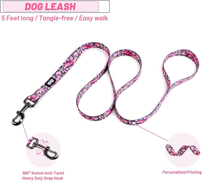 Dog Harness Leash Set Adjustable Heavy Duty No Pull Halter Harnesses for Small Medium Large Breed Dogs Back Clip Anti-Twist Perfect for Walking - Image 4