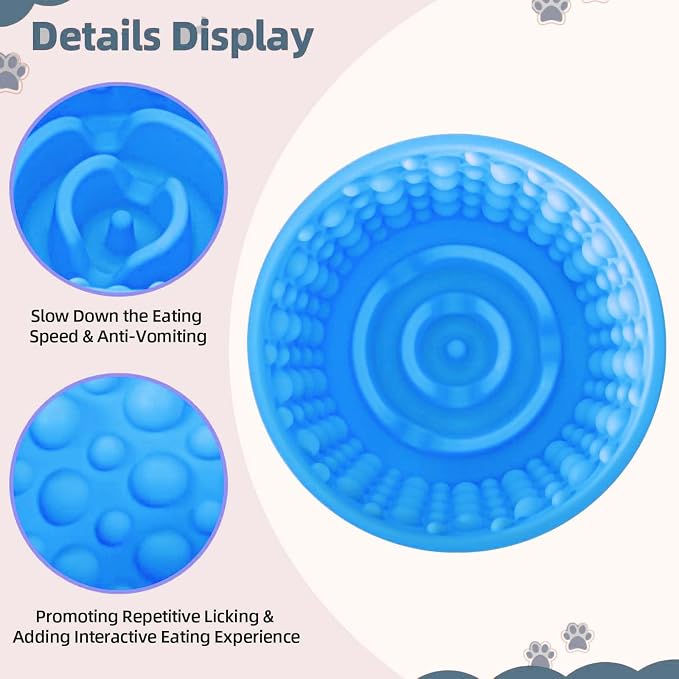 Dog Lick Bowl, Non-Slip Freeze Slow Feeder Small Medium, 1.6 Cup | Anxiety Relief & Distraction, Enrichment, Puzzle Feeder, BPA-Free Silicone, Dishwasher & Microwave Safe, for Dogs - Image 3