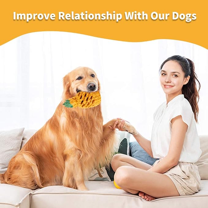 Upgrade Dog Toys for Large Dogs, Dog Chew Toys for Medium Large Dogs to Keep Them Busy,Dogs Dental Chew Clean Dispensing Toys Pineapple Shape Design - Image 7