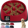 GORILLA GRIP® Patented Slow Feeder Dog and Cat Bowl, BPA Free, 4 Cup Red | Interactive Puzzle Toy for Food Training Enrichment, Keeps Pets Busy and Prevents Puppy Overeating, All Breeds by Unknown
