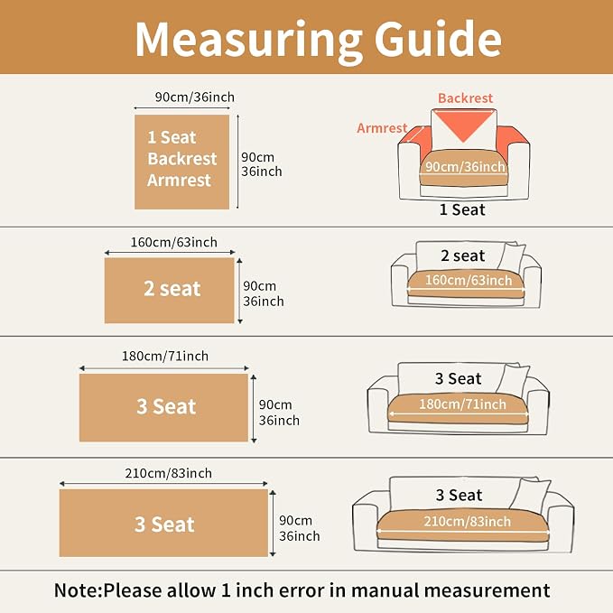 Couch Covers for Sectional Sofa, L Shaped Modular Couch Cover | 35”x63” Light Brown Velvet Non Slip Sofa Covers Washable for Loveseats, Couch Protect Against Pet Hair, Scratches & Stains - Image 7
